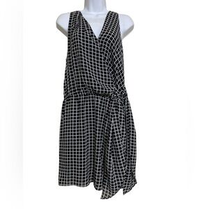 Greylin Black White Halter Sundress women M pull over event vacation resort boho